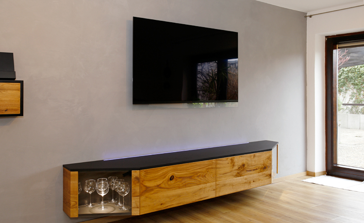 Featured image of post Wohnwand Sideboard H ngend Wohnzimmer wei hochglanz 6teilig mit led wohnwand sideboard sofatisch parla 31